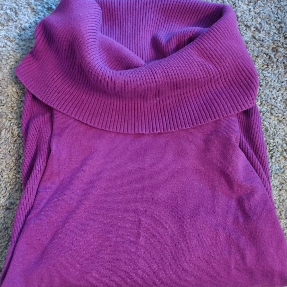 Apt. 9 purple cowl neck sweater size med